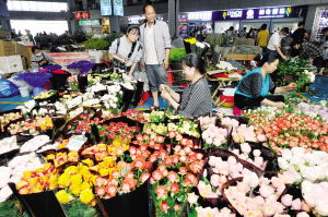 昆明鲜花批发市场图片